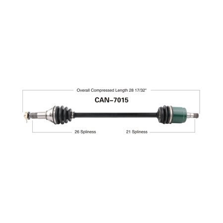 Wide Open OE Replacement CV Axle for CAN AM FRONT L MAVERICK CAN-7015